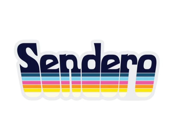 Retro Logo Sticker- Cream